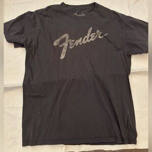 Fender brand dark gray logo tshirt